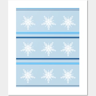 Ugly Christmas Sweater Snowflake Design Posters and Art